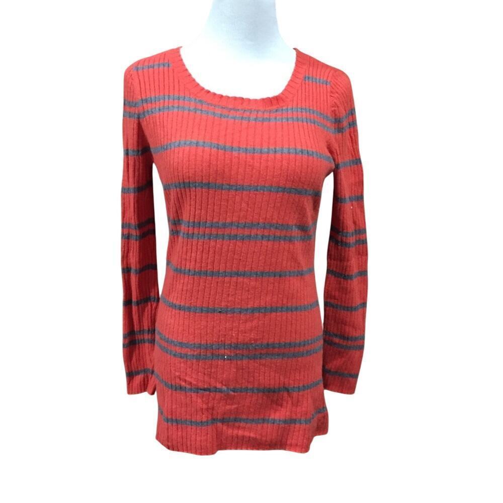 A Pea in the Pod Orange Maternity Sweater sz M Long Sleeve Knit Maternity Top